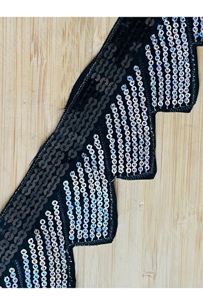 Öztürk Tuhafiye Adhesive Two-Dimensional Sequin Embroidered Decorative Strip ...