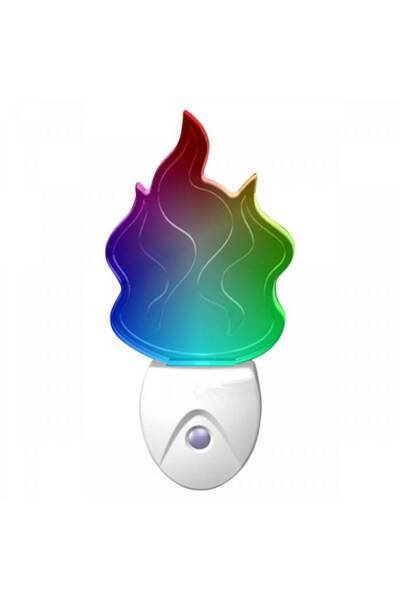 SPOTLIGHT Φωτάκι νυκτός φλόγα με φωτοκύτταρο, RGB LED, 1W, RGB χρώματα