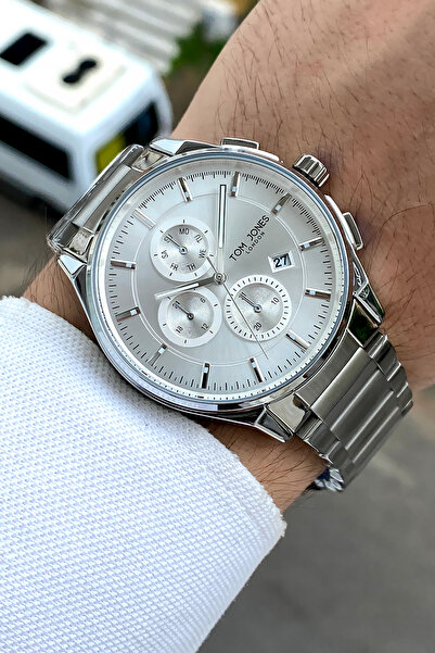 Tom Jones London Original 2 Year Warranty Men's Wristwatch Steel Band 3 Atm W...