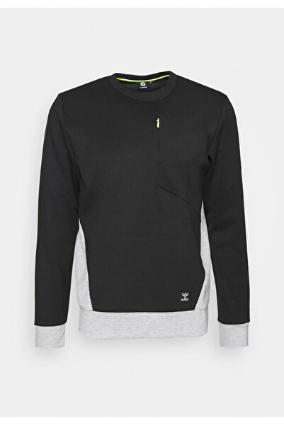 hummel Bluză Trening Bărbați hmlTropper, Mărimea M, Negru-Gri Color-Block, Ha...