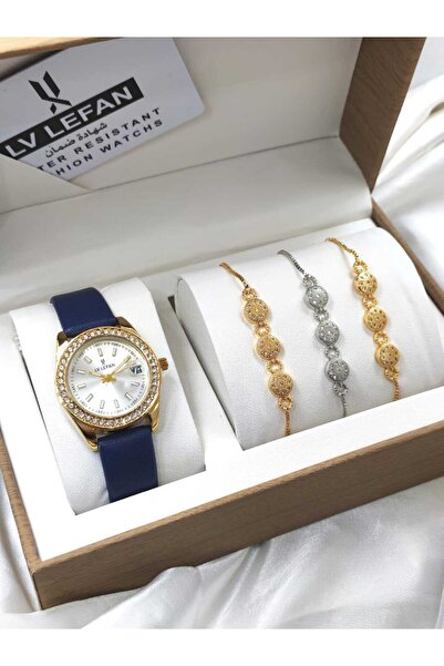 STRIVA Lifan Watch Women's Watch Set Lv Lefan Fashion Crystal-Encrusted Brace...