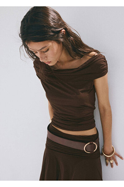 MANGO Woman Omuzları açık bluz