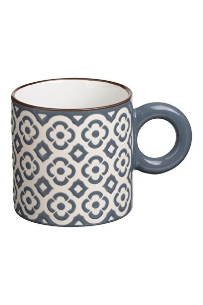 OEM Cană din ceramică albastră 220ml, model reliefat