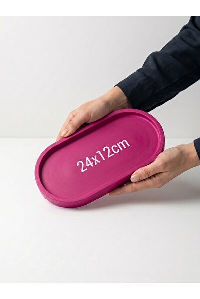 CANSEB Elegance Premium - 24cm - Fuchsia Color - Decorative Tray - Plate - Co...