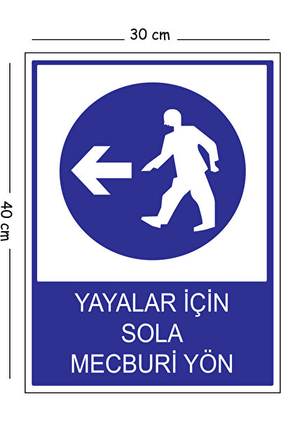 Mayeka Left Direction for Metal Grounds 30X40 cm A3 Warning Work Safety Sign