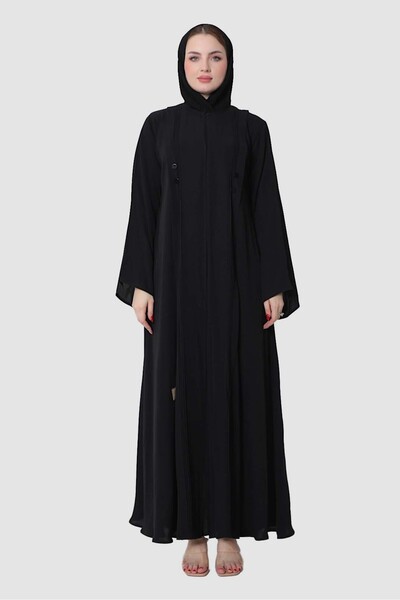 Stylish Fashion عباية من ستايلش فاشن ازرار باللون الاسود