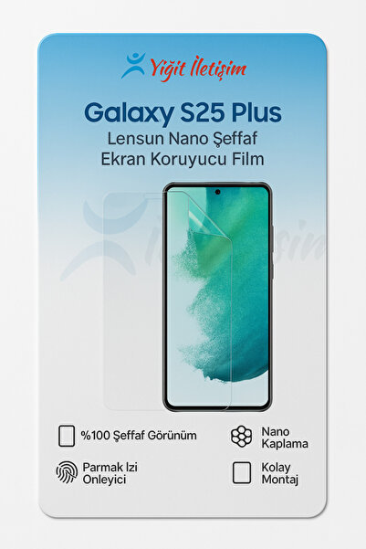 Galaxy Uyumlu S25 Plus Lensun Nano Şeffaf Ekran Koruyucu