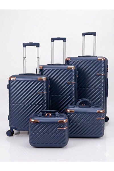 DAY BY DAY Fiber Glass Luggage Travel Suitcase 5 Pieces Anti-Breakage Suitcas...