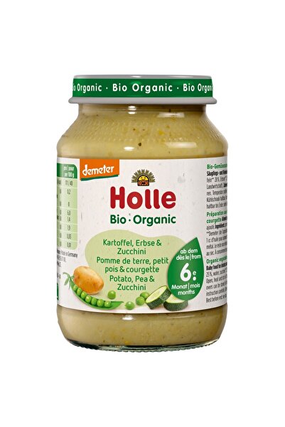Holle Piure din cartofi mazare si dovlecei pentru copii fara gluten 6 luni,
