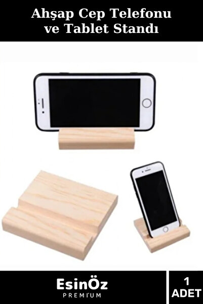 EsinÖz # Phone Stand Wooden Mobile Phone and Tablet Stand Desktop Phone Holder
