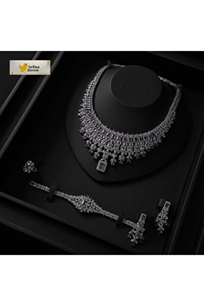 jewelrystore طقم اكسسوارات بدقه الالماس مع العلبه