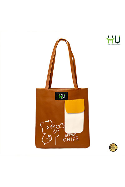 HU HAPPY USER KEMTU Fashion Bag – Stylish Trendy Handbag with Durable Material for Daily Use, Shopping, Travel & Casual Outings - Brown