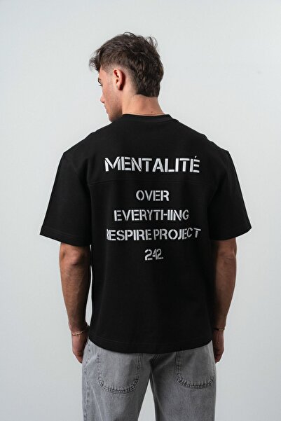 Respire Mentalite Μπλουζάκι Κανονικής Εφαρμογής Μαύρο
