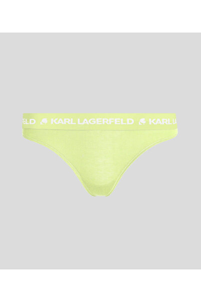 Karl LagerfeId RIB LOGO THONG Lime Green Women