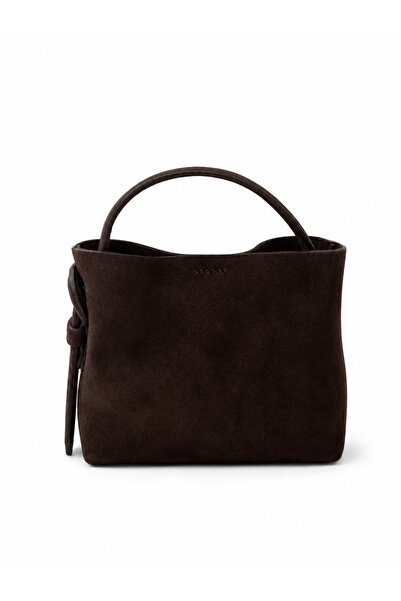 Marcc Bag Hakiki Süet Kahverengi Küçük Kadın Çantası