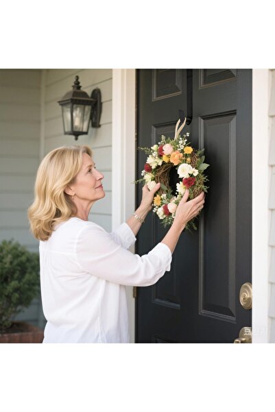 Generic Sattiyrch 15-inch Metal Wreath Hanger for Front Door with One Hook, B...