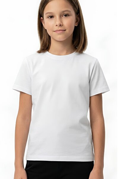 MODANINO Girl's Wide Fit Basic T-Shirt 6-14 Years 12691Ds