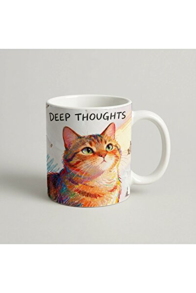 Petgifts Cana Cadou Personalizat Amuzanta Cu Mesaj Deep Thoughts - Ceramica 3...