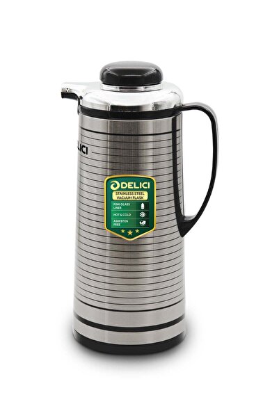 DELICI Glass Liner Vacuum Flask (DGFK 1300), 1.3 Liters, Vacuum Insulation, S...