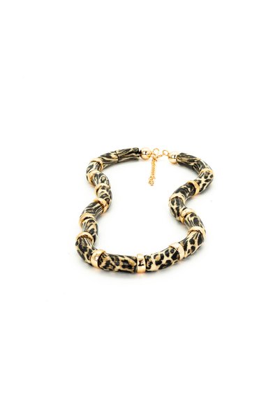 BİEM Kemik Leopar Kolye