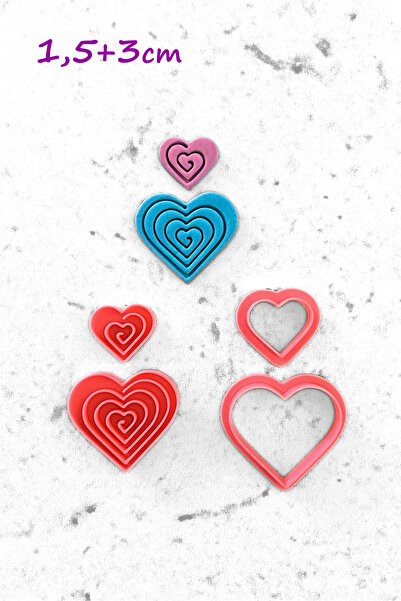 WE3D Valentine's Day - Spiral Patterned Heart Polymer Clay Ceramic Dough Mold...