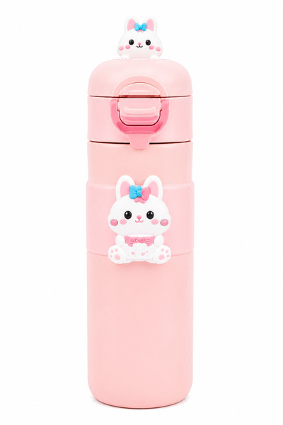 Noki Kids Çift Ağızlı Çelik Matara 500 ml Pembe
