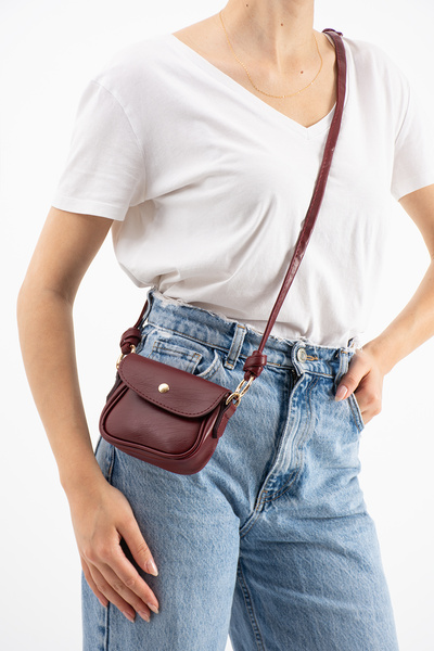 Adox Çanta MAXI MODEL MINI ŽENSKA TORBA ZA RUKU I RAME BOJE BORDO