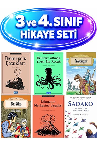 Genç Timaş 3 VE 4.SINIF OKUMA SETİ 6 KİTAP Sadako ve Kağıttan Bin Turna Kuşu ...