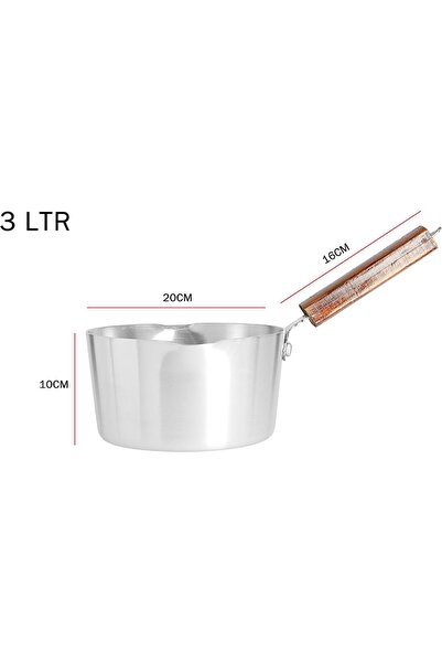 ARTC Aluminium Milk Pan with Wooden Handle - Aluminium Saucepan - Pouring Spo...