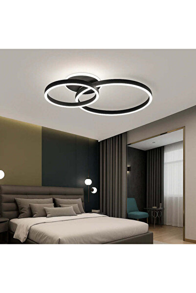La Cucu Lustra LED cu telecomanda RINOVA 66W, 2 Cercuri, lumina Rece/Calda/Ne...