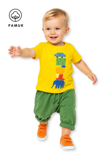 difa kids Graphic Printed Casual Short Sleeve Summer Baby Boy T-Shirt