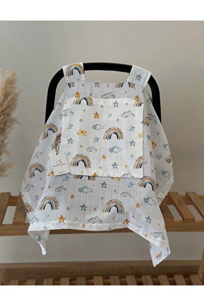MAMARADUGA 100% Cotton Muslin Fabric Single Stroller Cover Single Layer Color...