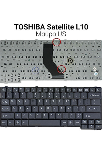Toshiba Πληκτρολόγιο φορητού υπολογιστή για Satellite L10 και αγγλική (Βρεταν...