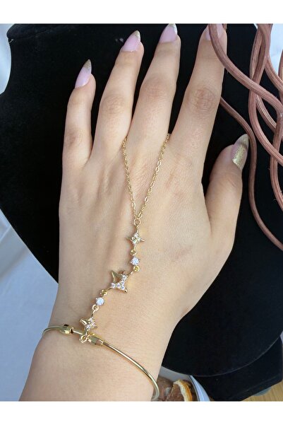 ANKA JEWELLRY سوار نسائي من الفولاذ مرصع بحجر الزركون على شكل نجمة شاهميران