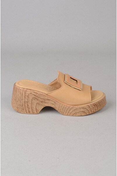 SEÇ KUNDURA Seç 4123 genuine leather platform heel slipper (heel:7cm platform...