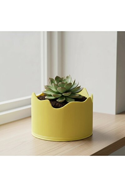 OEM Ghiveci Decorativ Modern Cu Margine Ondulata Suport Plante Interior