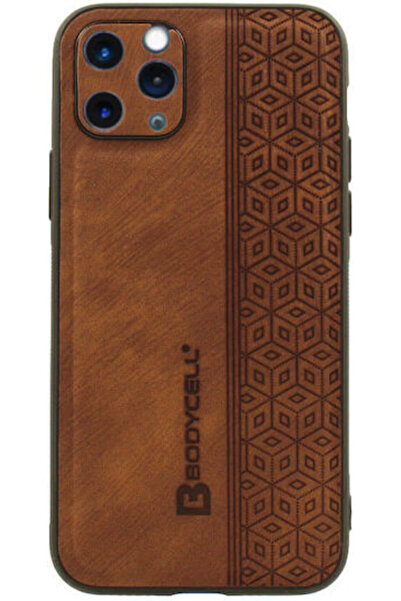 Other Δερμάτινη Πίσω Θήκη με Σχέδιο Bodycell, Καφέ (iPhone 11 Pro) Κωδικός: B...