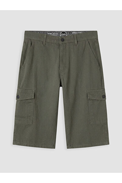 LC Waikiki Nevavm Regular Fit Men's Cargo Jean Shorts with Difference