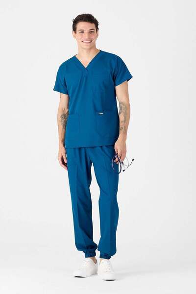 Owlet Medikal Costum din Lycra elastic, albastru petrol, cu picior elastic