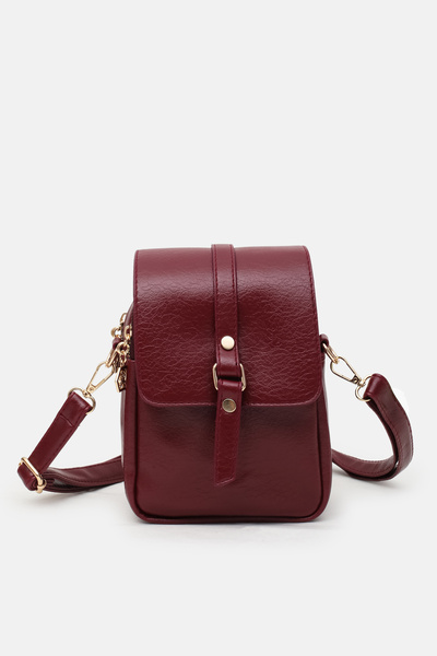 Maslan Bags Geantă de umăr și crossbody pentru femei, bordeaux, cu 2 comparti...