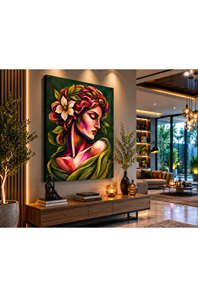 Mgi Design Πολύχρωμο Μυθολογικό Γυναικείο Πίνακας σε Καμβά – Μοντέρνα Αφηρημέ...