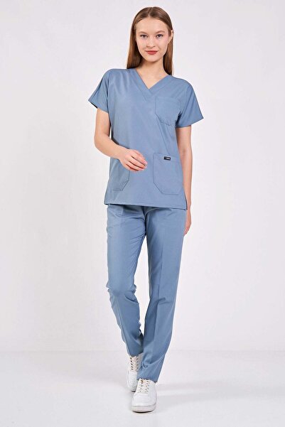 Owlet Medikal Set de uniforme chirurgicale Lycra Steel Blue