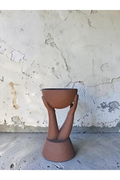 DEKA FORM Dekaform Palma Beton Görünümlü Plastik Dekoratif Saksı Ultra Hafif ...