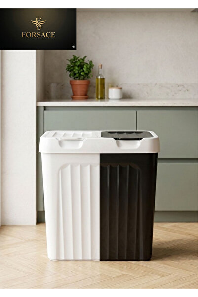 FORSACE İki Bölmeli Kirli Çamaşır Sepeti & Banyo Çamaşır Sepeti Renkliler & B...