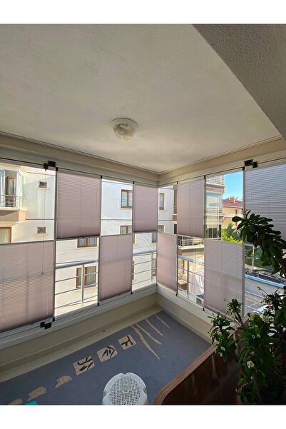 zamaneplise Plise Perde Premium Cam Balkon Isı Yalıtım Leke Tutmaz Katlanır P...