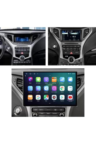 Carplayer شاشة أندرويد لهيونداي أزيرا مقاس 13 بوصة موديل 2015-2018، 8 جيجاباي...