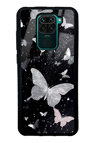 Spoyi Xiaomi Redmi Note 9 Kelebek Tasarımlı Glossy Telefon Kılıfı