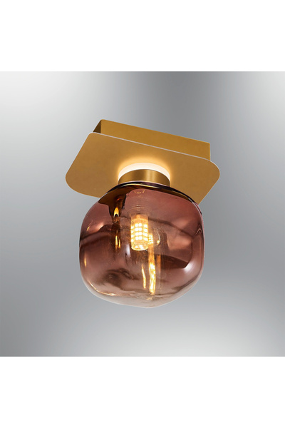 Özcan Aydınlatma 2856-1-32 Cubes Tekli Cam Plafonyer Rose Gold
