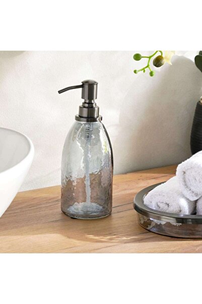PAN HOME Enigma Glass Soap Dispenser 7x7x19cm - Ombre
