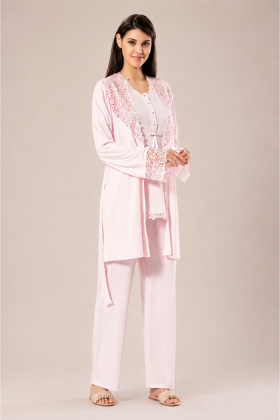 Xses Dantel Detaylı Lohusa Pijama Takımı